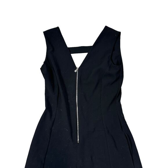 D. Exterior Black Jumpsuit Deep V-Neck Cut Out Sexy Wide Leg Small - Picture 6 of 7